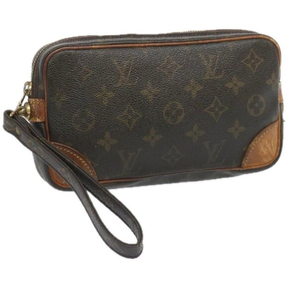 LOUIS VUITTON Monogram Marly Dragonne PM Clutch Bag M51827 LV Auth - Picture 3 of 15